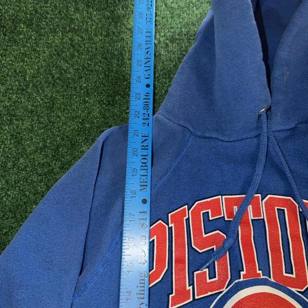 Vintage Detroit Pistons Pullover Hoodie Men's Size Medium Blue Hoodie